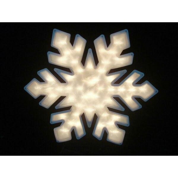 Go-Go 20 in. Lighted Snowflake Christmas Window Silhouette Decoration GO72828